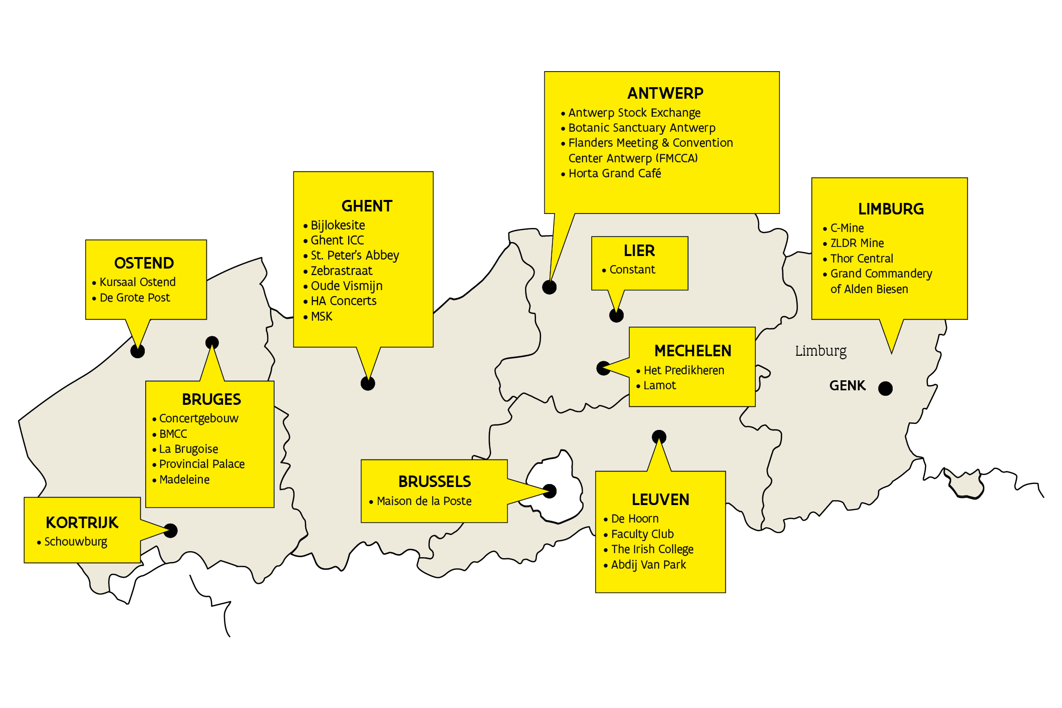 Kaart Flanders Heritage Venues web
